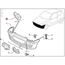ABSORBER ZDERZAKA FIAT SEICENTO PRZD PRAWY NOWY TYP