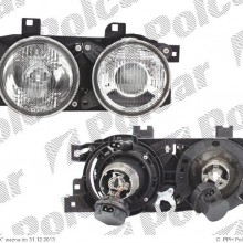 lampa przednia, reflektor wiate przednich BMW 5 (E34), Sedan 88 - 95 +KOMBI 92 - 3.1997 (TYC)