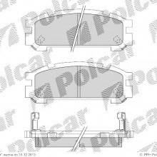 Klocki hamulcowe (4szt. komplet) SUBARU LEGACY III kombi (BE, BH), 10.1998 - 08.2003 (DELPHI)