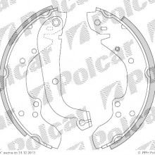 Szczki hamulcowe (komplet) PEUGEOT J5 nadwozie pene (290L), 09.1990 - 03.1994 (DELPHI)