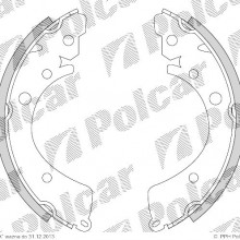 Szczki hamulcowe (komplet) HONDA CIVIC IV coupe (EJ), 08.1993 - 03.1996 (DELPHI)