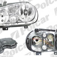 lampa przednia, reflektor wiate przednich VOLKSWAGEN GOLF CABRIOLET (1EXO), 04.1998 - 10.2003 (VALEO)