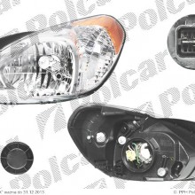 lampa przednia, reflektor wiate przednich HYUNDAI ACCENT (MC), 09.2006-