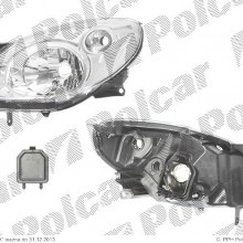 lampa przednia, reflektor wiate przednich RENAULT TWINGO (N), 06.2007- (TYC)