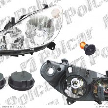 reflektor lampa przednia PEUGEOT 307 (3_), 03.2001 - 09.2005 (VALEO)