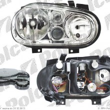 reflektor lampa przednia VOLKSWAGEN GOLF IV (1J) (Hatchback + KOMBI), 08.1997 - 09.2003 (HELLA)
