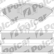 Klocki hamulcowe (4szt. komplet) FORD FIESTA II (FBD), 09.1983 - 11.1989 (POLCAR)