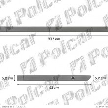 listwy boczne komplet KIA RIO (DC), 01.2003 - 12.2004