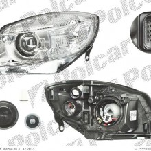 reflektor g��wny SKODA ROOMSTER (5J), 07.2006 - 04.2010 (HELLA)