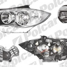 reflektor gwny BMW 1 (E81/E82/E87/E88), 09.2004- (TYC)