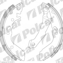 Szczki hamulcowe (komplet) HYUNDAI PONY / EXCEL sedan (X - 2), 01.1990 - 01.1995 (DELPHI)