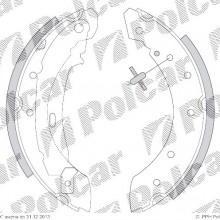 Szczki hamulcowe (komplet) CITROEN SAXO (S0, S1), 02.1996 - 04.2004 (DELPHI)