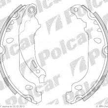 Szczki hamulcowe (komplet) RENAULT CLIO II (BB0/1/2_, CB0/1/2_), 09.1998- (DELPHI)