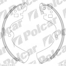 Szczki hamulcowe (komplet) NISSAN BLUEBIRD Hatchback (T72, T12), 12.1985 - 11.1992 (DELPHI)