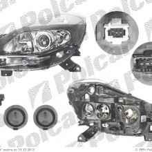 reflektor gwny RENAULT CLIO III (R0/1), 05.2009-