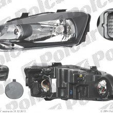 reflektor gwny VOLKSWAGEN POLO (6R), 08.2009-