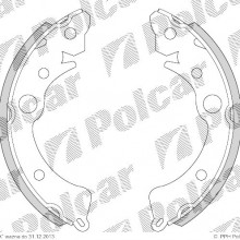 Szczki hamulcowe (komplet) HONDA CIVIC III Hatchback (EC, ED, EE), 09.1987 - 12.1991 (DELPHI)