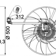 Wentylator chodnicy HELLA 8MV 376 757-311