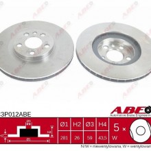 Tarcza hamulcowa ABE C3P012ABE - darmowa dostawa do 5000 warsztatw Motointegrator Partner i 170 sklepw Inter Cars