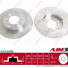 Tarcza hamulcowa ABE C43014ABE - darmowa dostawa do 5000 warsztatw Motointegrator Partner i 170 sklepw Inter Cars
