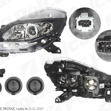 reflektor gwny RENAULT CLIO III (R0/1), 05.2009- (VALEO)